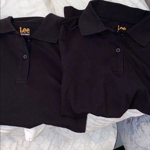 Black polo shirts